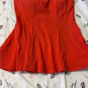 Elegant Red Peplum Top